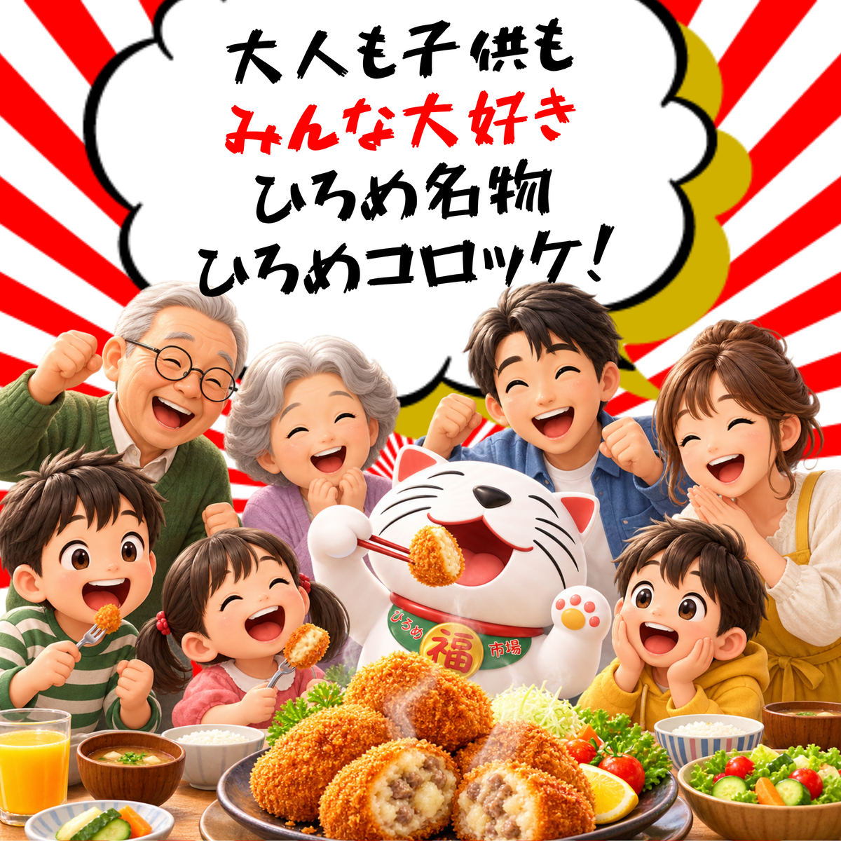 【高知県民のソウルフードをご自宅で！】ひろめコロッケ10個【吉岡精肉店】